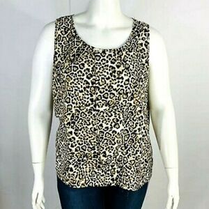 Chicos Womans Animal Print Sleevless Top